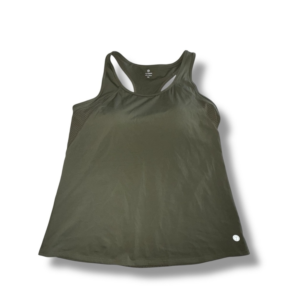 TALBOTS Performance Interlock Tank with Bra - XL Olive Branch - Picture 6 of 12